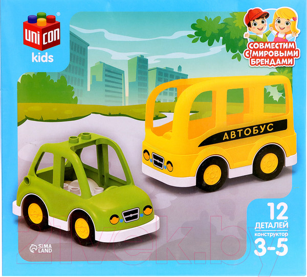 Изображение товара Конструктор Unicon Транспорт / 9826958 (12эл)