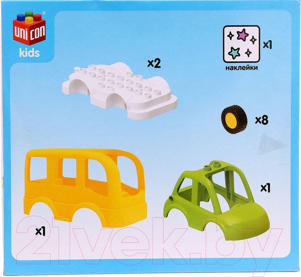 Изображение товара Конструктор Unicon Транспорт / 9826958 (12эл)
