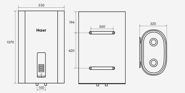 Изображение товара Накопительный водонагреватель Haier  ES80V-TF7P / GA0SZUE0CRU
