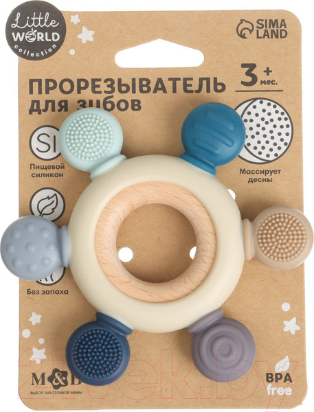 Изображение товара Прорезыватель для зубов Mum&Baby Массажер / 9912654 (серый)