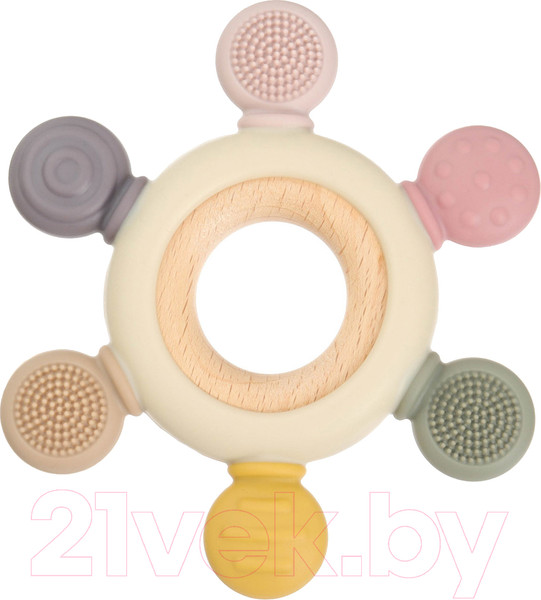 Изображение товара Прорезыватель для зубов Mum&Baby Массажер / 9912655 (розовый/бежевый)