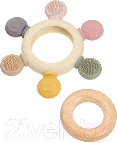 Изображение товара Прорезыватель для зубов Mum&Baby Массажер / 9912655 (розовый/бежевый)