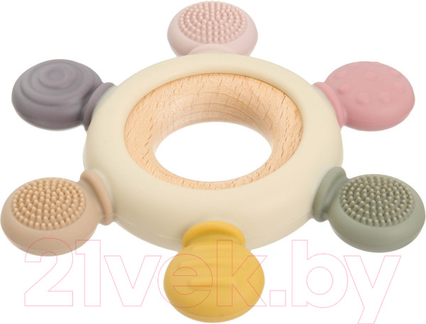 Изображение товара Прорезыватель для зубов Mum&Baby Массажер / 9912655 (розовый/бежевый)