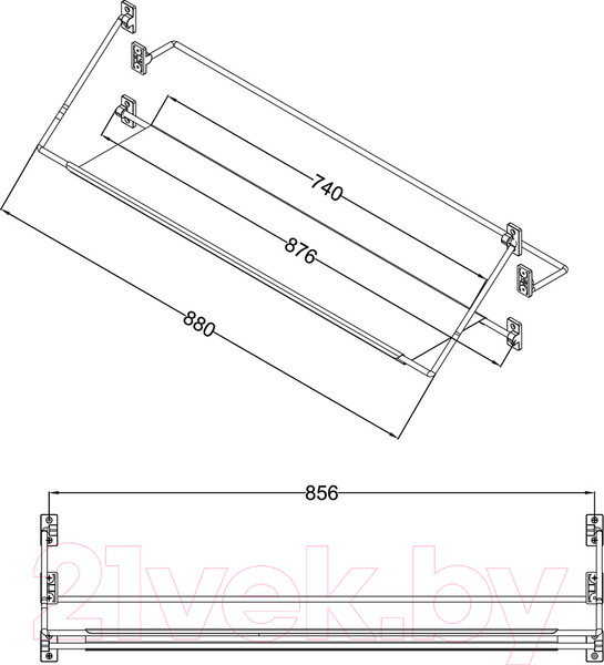 Изображение товара Полка для ванной Niagara NG9020B (черный матовый)