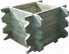 Изображение товара Грядка модульная Массив-Древ ПМ 25 Р 4-4-0 Д 500x500x350