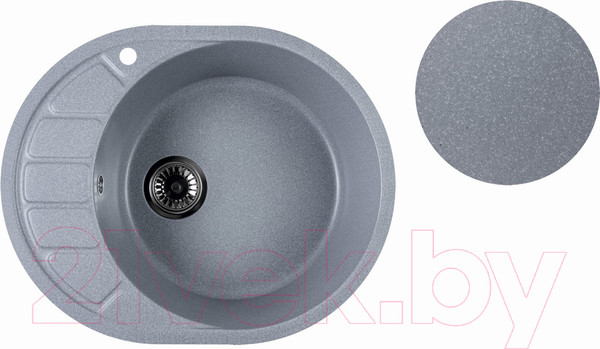 Изображение товара Мойка кухонная Marblan Ovata R (серебристый)