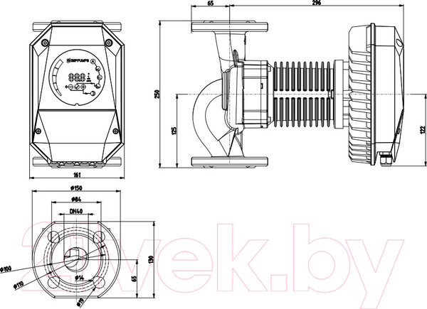 Изображение товара Циркуляционный насос IMP PUMPS NMT MAX II 40/100 F250 / 979527983