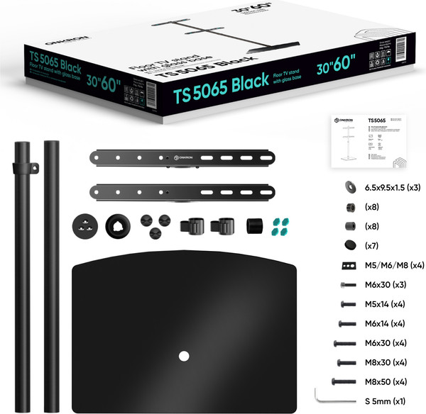 Изображение товара Стойка для ТВ/аппаратуры Onkron TS5065 (черный)