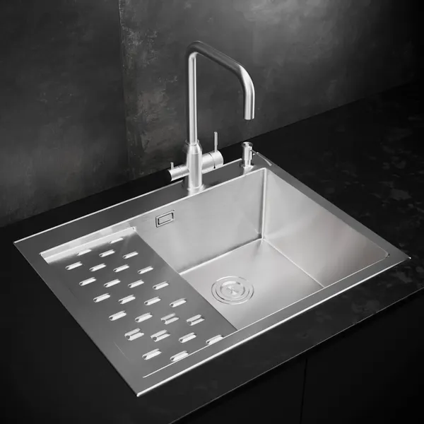 Изображение товара Мойка кухонная РМС MRK-6350R (с дозатором)