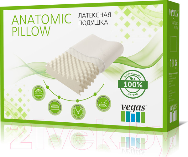 Изображение товара Подушка для сна Vegas Green Massage (37x60)