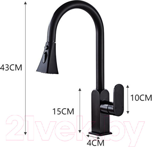 Изображение товара Смеситель Ekko E6003-21 (темно-серый)