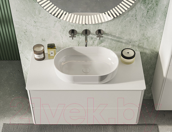 Изображение товара Тумба под умывальник Belux Джаз НП 100-02 (1, белый глянцевый)