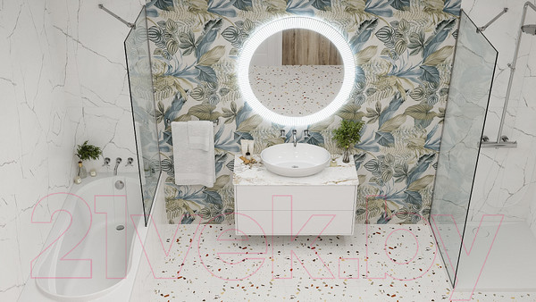 Изображение товара Тумба под умывальник Belux Джаз НП 100-02 (1, белый глянцевый)