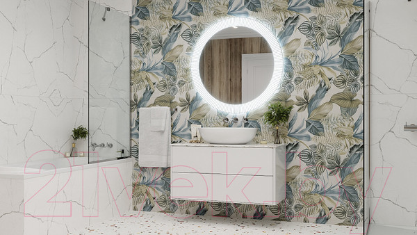 Изображение товара Тумба под умывальник Belux Джаз НП 100-02 (1, белый глянцевый)