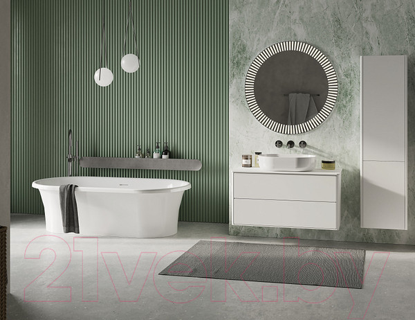 Изображение товара Тумба под умывальник Belux Джаз НП 100-02 (1, белый глянцевый)