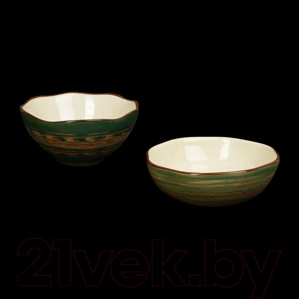 Изображение товара Салатник Luxstahl China Town HM04300-4.5 / фк8513 (слоновая кость/зеленый)