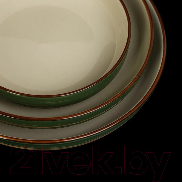 Изображение товара Салатник Luxstahl China Town HM04111-6 / фк8507 (слоновая кость/зеленый)