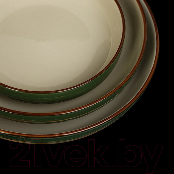 Изображение товара Салатник Luxstahl China Town HM04111-9 / фк8509 (слоновая кость/зеленый )