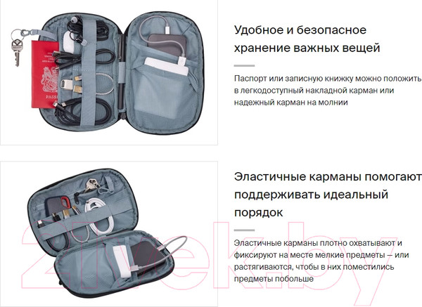 Изображение товара Сумка для аксессуаров Thule Subterra 2 PowerShuttle Medium TSPW401BLK / 3205040 (черный)