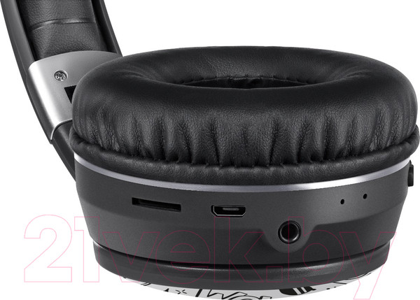Изображение товара Беспроводные наушники Defender FreeMotion B595 / 63596 (черный/принт)