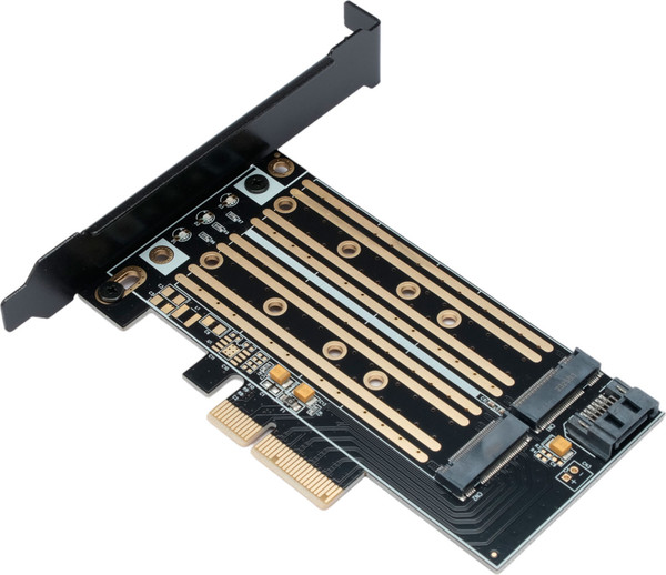 Изображение товара Адаптер для SSD диска Gembird MF-PCIE-NVME-SATA