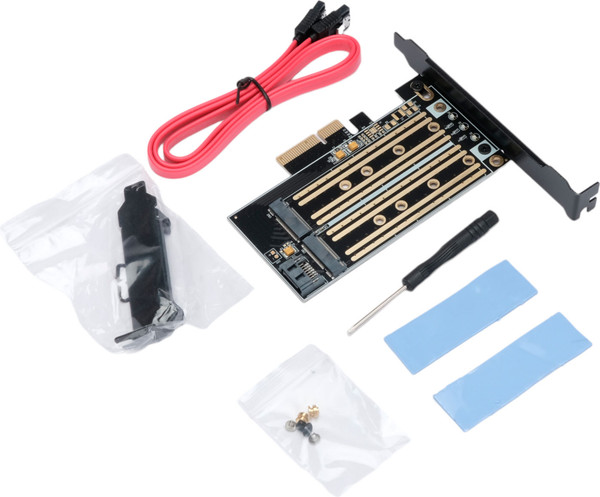 Изображение товара Адаптер для SSD диска Gembird MF-PCIE-NVME-SATA