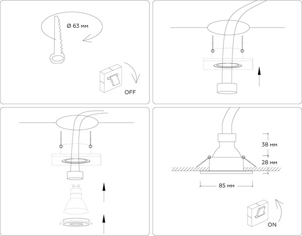 Изображение товара Точечный светильник Ambrella TN1160 WH  (белый)