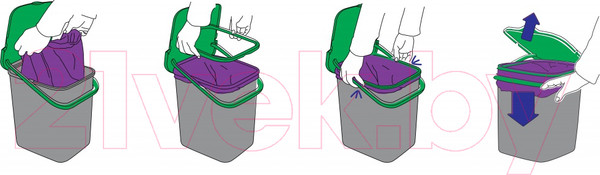 Изображение товара Мусорное ведро Idea Пуро М2475 (18л, ярко-зеленый)
