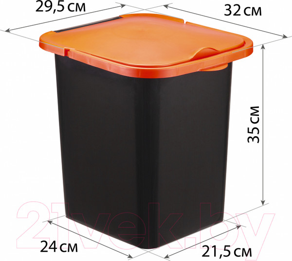 Изображение товара Мусорное ведро Idea Пуро М2475 (18л, ярко-зеленый)