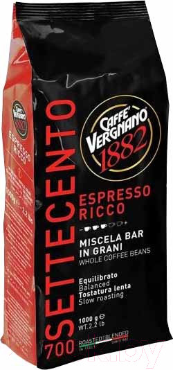 Изображение товара Кофе в зернах Vergnano Espresso Ricco 700 (1кг)