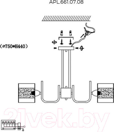 Изображение товара Люстра Aployt APL.661.07.08