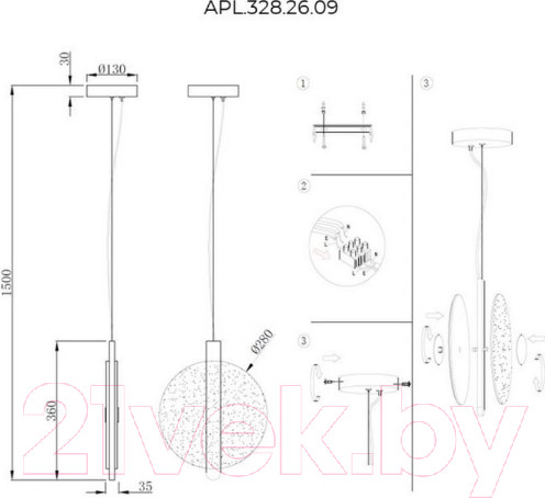 Изображение товара Потолочный светильник Aployt APL.328.26.09