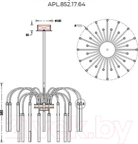 Изображение товара Люстра Aployt APL.852.17.64