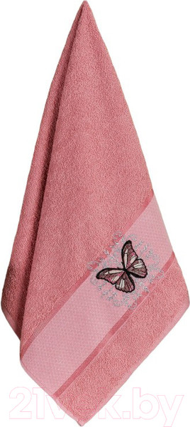 Изображение товара Полотенце Merzuka Kontes 50x90 / 11960 (в коробке,брусничный)