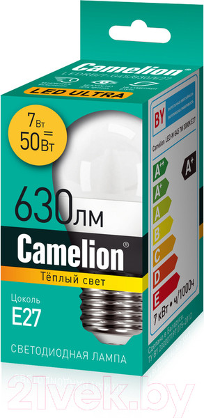 Изображение товара Лампа Camelion LEDRB/7-G45/830/E27 / 15063