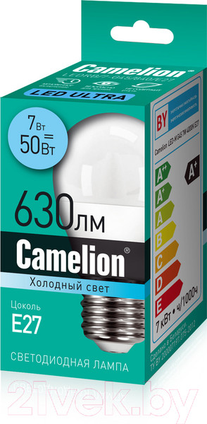 Изображение товара Лампа Camelion LEDRB/7-G45/840/E27 / 15064