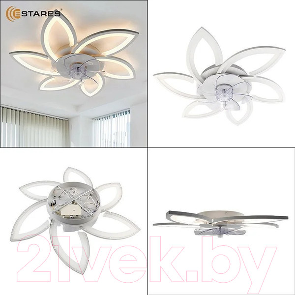 Изображение товара Вентилятор Estares Fan Flower 92W+18W R-APP-770x120-WHITE/WHITE-220-IP20