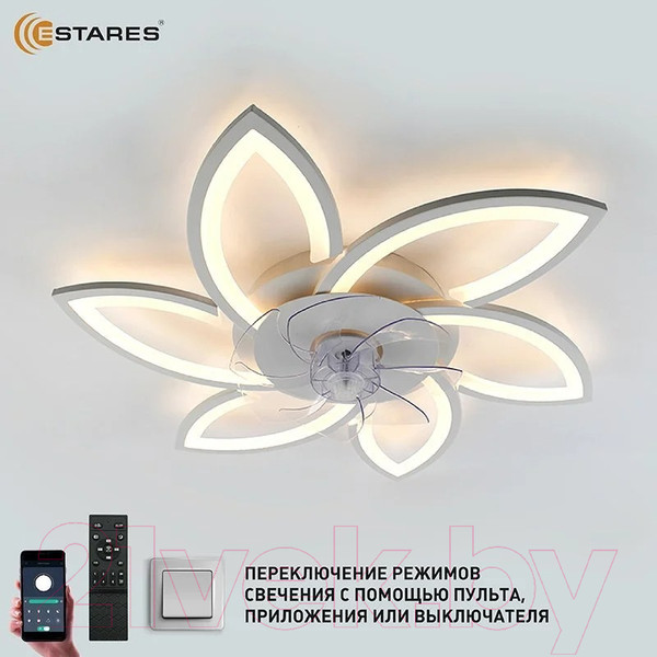 Изображение товара Вентилятор Estares Fan Flower 92W+18W R-APP-770x120-WHITE/WHITE-220-IP20