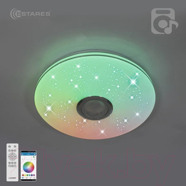 Изображение товара Потолочный светильник Estares Music Rgb 40W R-APP-330-WHITE/CHROME-220-IP20