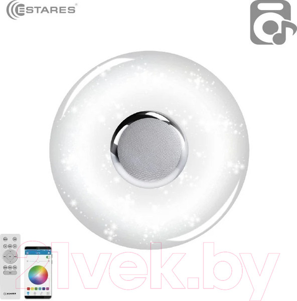 Изображение товара Потолочный светильник Estares Music Rgb 40W R-APP-330-WHITE/CHROME-220-IP20