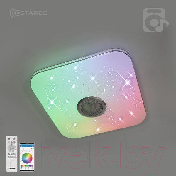Изображение товара Потолочный светильник Estares Music Rgb 40W S-APP-330-WHITE/CHROME-220-IP20