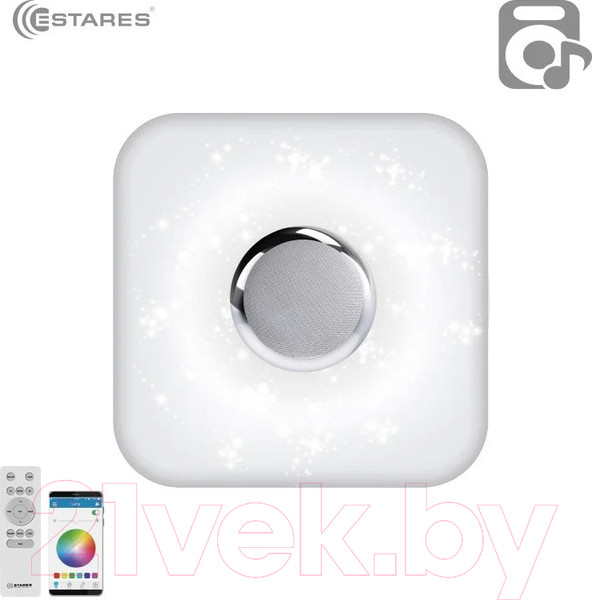 Изображение товара Потолочный светильник Estares Music Rgb 40W S-APP-330-WHITE/CHROME-220-IP20