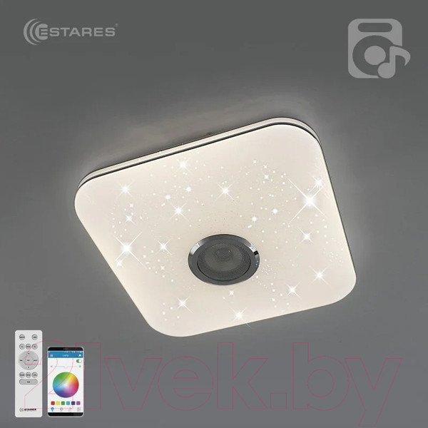 Изображение товара Потолочный светильник Estares Music Rgb 40W S-APP-330-WHITE/CHROME-220-IP20