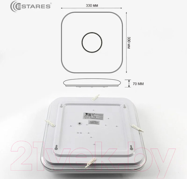 Изображение товара Потолочный светильник Estares Music Rgb 40W S-APP-330-WHITE/CHROME-220-IP20