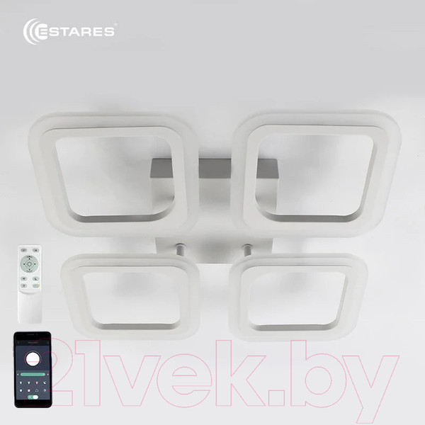 Изображение товара Люстра Estares Room 60W 4S-APP-520x73-WHITE/WHITE-220-IP20