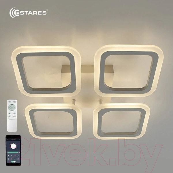 Изображение товара Люстра Estares Room 60W 4S-APP-520x73-WHITE/WHITE-220-IP20