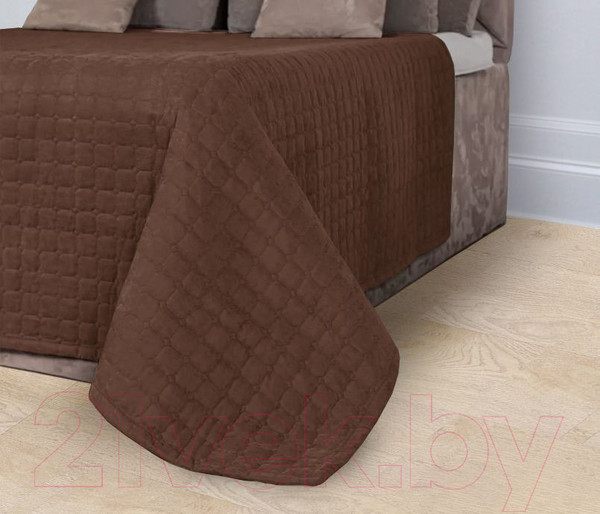 Изображение товара Покрывало LUXOR №19-1217 стеганое (240x210, шоколад)