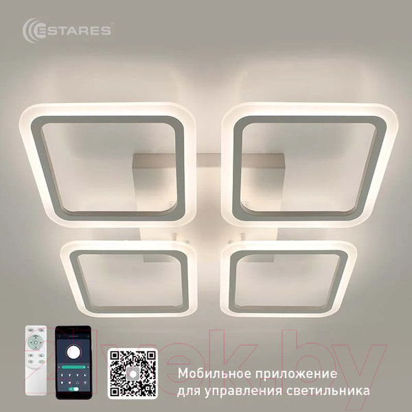 Изображение товара Люстра Estares Sonne 120W 4S-APP-550x550x70-WHITE/WHITE-220-IP20