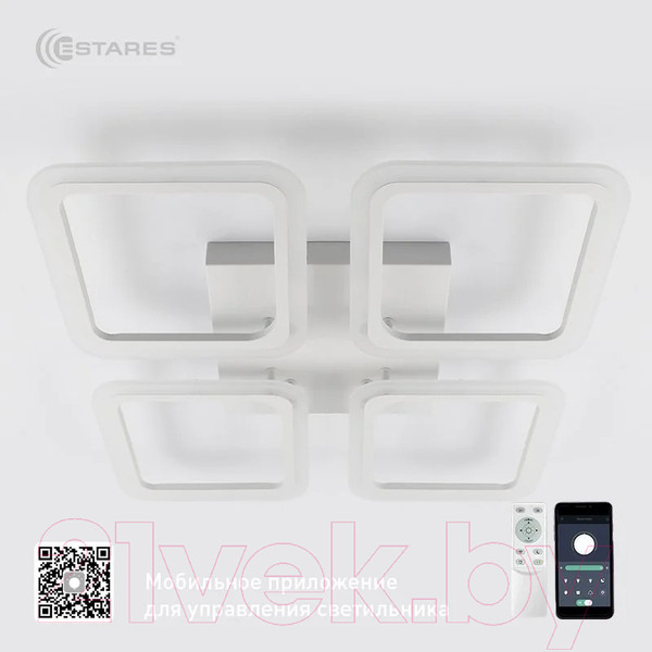 Изображение товара Люстра Estares Sonne 120W 4S-APP-550x550x70-WHITE/WHITE-220-IP20