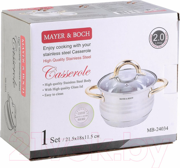 Изображение товара Кастрюля Mayer&Boch 24034 (2л)